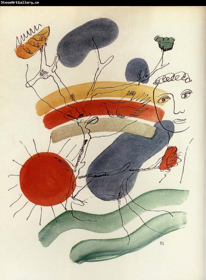 Fernard Leger Woman Sun and bird